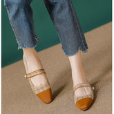 Knit Mary Jane Shoes Soft Sole Strappy Flats NEW GEW