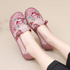 Women's Summer Slip-on Retro For Han Chinese Clothing Mesh Canvas Shoes Newgew