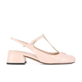 Square Toe T-Strap Closed Toe Slingback Sandals NEW GEW