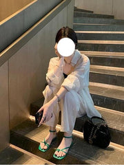 Square Toe Cross Strap Flat Thong Sandals Newgew