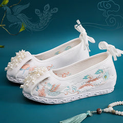 Women's Bride Old Embroidered Beaded For Canvas Shoes Newgew