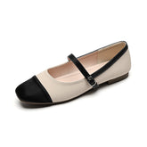 Women Casual Buckle Soft Leather Flats Newgew Shoes