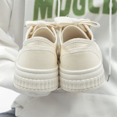 Women's Classic Style Round Head Thick Bottom Canvas Shoes Newgew