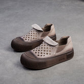 Women Minimalist Breathable Leather Flat Casual Shoes Newgew Shoes