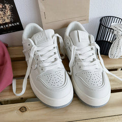 Women's Thick Bottom Korean Style Flat White Women's Shoes Newgew