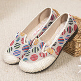 Women's Slip-on Flat Mom Linen Leisure Old Canvas Shoes Newgew