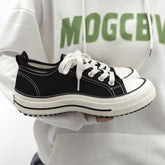 Women's Fashionable Spring Versatile Korean Style Platform Canvas Shoes Newgew