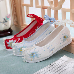Pumps Warped Head Bow For Han Chinese Canvas Shoes Newgew