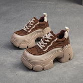Women Minimalist Leather Chunky Platform Casual Shoes Newgew Shoes