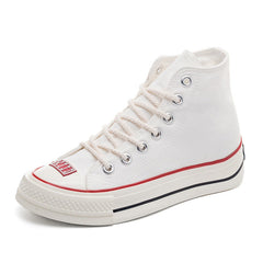 Popular Summer High Top White Canvas Shoes Newgew