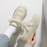 Women's Style Spring Simple Height Increasing Big Canvas Shoes Newgew