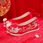 Women's Winter Fleece-lined Pearl Tassel Warped Head Canvas Shoes Newgew