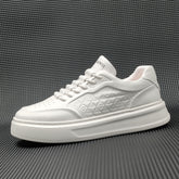 Men Minimalist Embossed Breathable Leather Casual Shoes Newgew Shoes