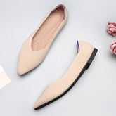 Pointed Toe Slingback Knit Flat Shoes NewGew