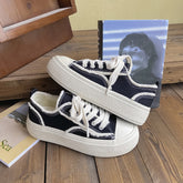 Pretty Beggar Black Breathable Platform Height Canvas Shoes Newgew