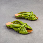 Women Retro Minimalist Leather Casual Slides Newgew Shoes