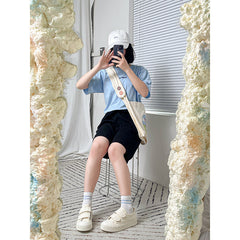 Velcro Biscuit Shape Korean Style Lazy Canvas Shoes Newgew