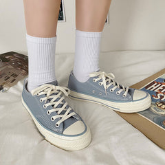 Elegant Fairy Pink Female Korean Board Canvas Shoes Newgew