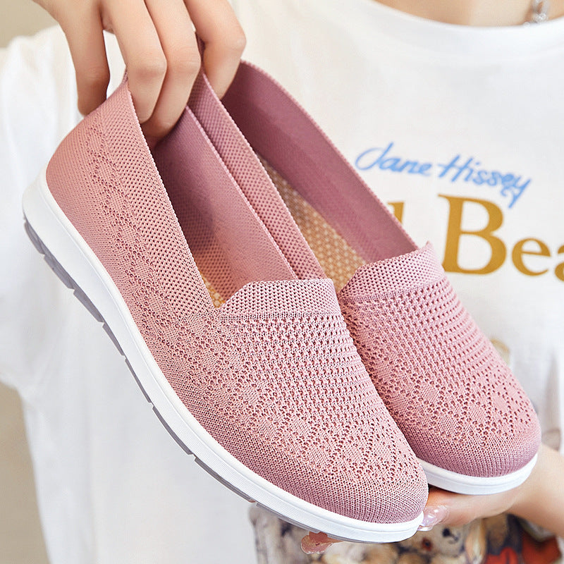 Women's Cloth Breathable Flat Soft Bottom Canvas Shoes Newgew