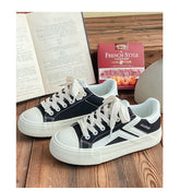 Women's Spring Thick-soled Big Toe Biscuit Shape Canvas Shoes Newgew