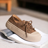 Women Retro Minimalist Leather Soft Flat Casual Shoes Newgew Shoes