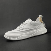 Men Minimalist Patchwork Leather Flat Casual Shoes Newgew Shoes