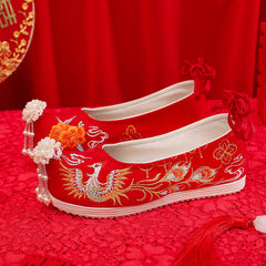 Classy Ancient Style Chinese Wedding Female Canvas Shoes Newgew