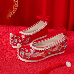 Women's The Han Clothing Wedding Ancient Style Canvas Shoes Newgew