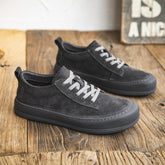 Men Retro Frosted Suede Flat Casual Shoes Newgew Shoes