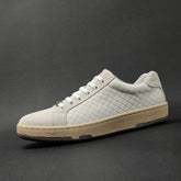 Men Fashion Minimalist Patchwork Leather Flat Casual Shoes Newgew Shoes