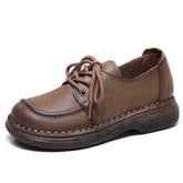 Women Handmade Soft Leather Retro Casual Shoes Newgew Shoes