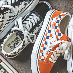 Innovative And White Plaid Niche Canvas Shoes Newgew