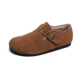 Women Retro Frosted Leather Furred Casual Shoes Newgew Shoes