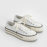 Women's High-low Top Height Increasing Classic Canvas Shoes Newgew
