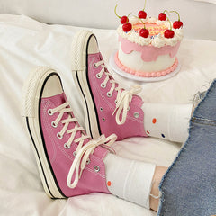 Women's Classic White Black Board Korean Style Canvas Shoes Newgew