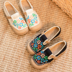 Popular Versatile Ethnic Style Linen Canvas Shoes Newgew