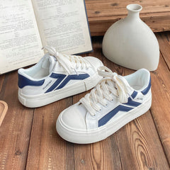 Women's Spring Thick-soled Big Toe Biscuit Shape Canvas Shoes Newgew
