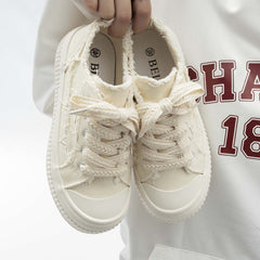 Women's Design Platform Trendy Board Fashionable Canvas Shoes Newgew