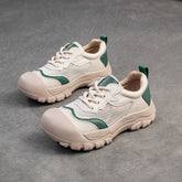 Women Fashion Breathable Mesh Leather Casual Shoes Newgew Shoes