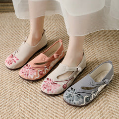 Old Vintage Cloth Ethnic Style Canvas Shoes Newgew