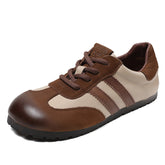 Women Handmade Retro Leather Flat Casual Training Shoes Newgew Shoes