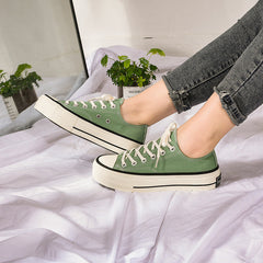 Glamorous Women's Star Platform Hight Increasing Canvas Shoes Newgew