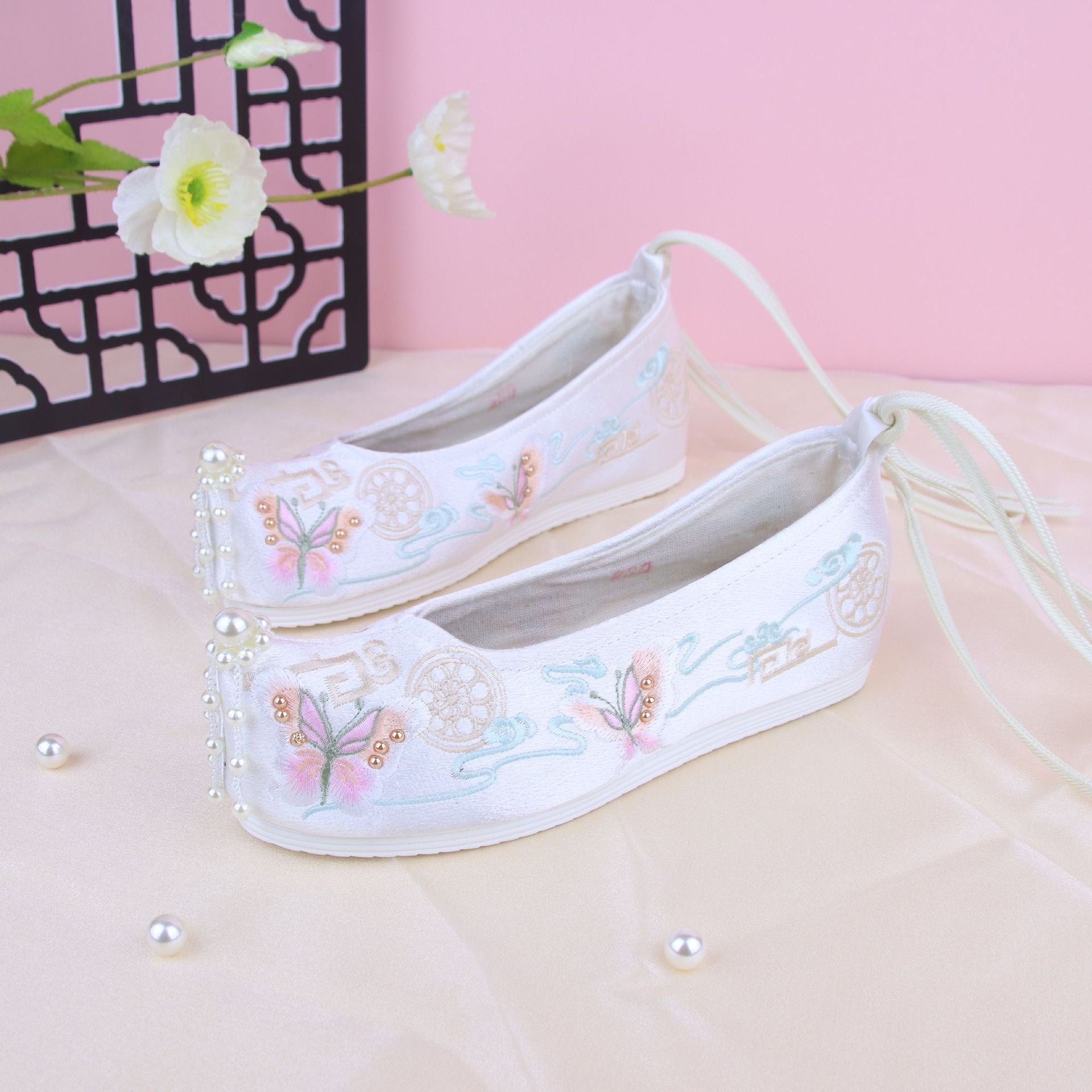 Women's Ancient Style Height Increasing Insole Canvas Shoes Newgew