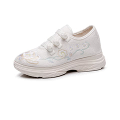 Arts Embroidered Old Beijing Cloth Thick Canvas Shoes Newgew