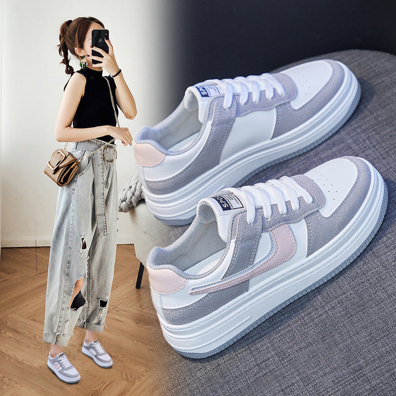 Women's Spring Korean Style Fashionable Flat Bottom Canvas Shoes Newgew