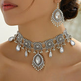 Vintage Nepal Style Necklace+Earrings Newgew