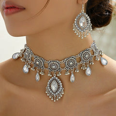 Vintage Nepal Style Necklace+Earrings Newgew