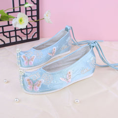 Women's Ancient Style Height Increasing Insole Canvas Shoes Newgew