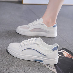 Women's White Summer Korean Style Flat Versatile Canvas Shoes Newgew