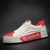 Men Leather Fashion Flat Casual Sneakers Newgew Shoes